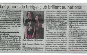 Nos jeunes ont les honneurs de Midi Libre du 1 er juin
