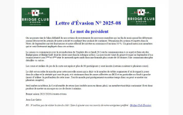 La Lettre d'Évasion d'octobre 2025 (N° 2025-08)