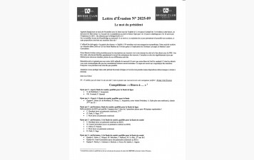 La Lettre d'Évasion de novembre 2025 (N° 2025-09)